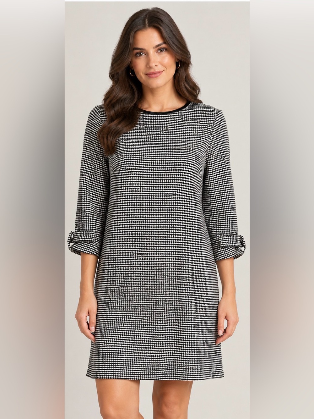 Primark Black and White Check Shift Dress
